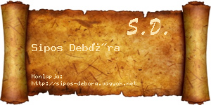 Sipos Debóra névjegykártya